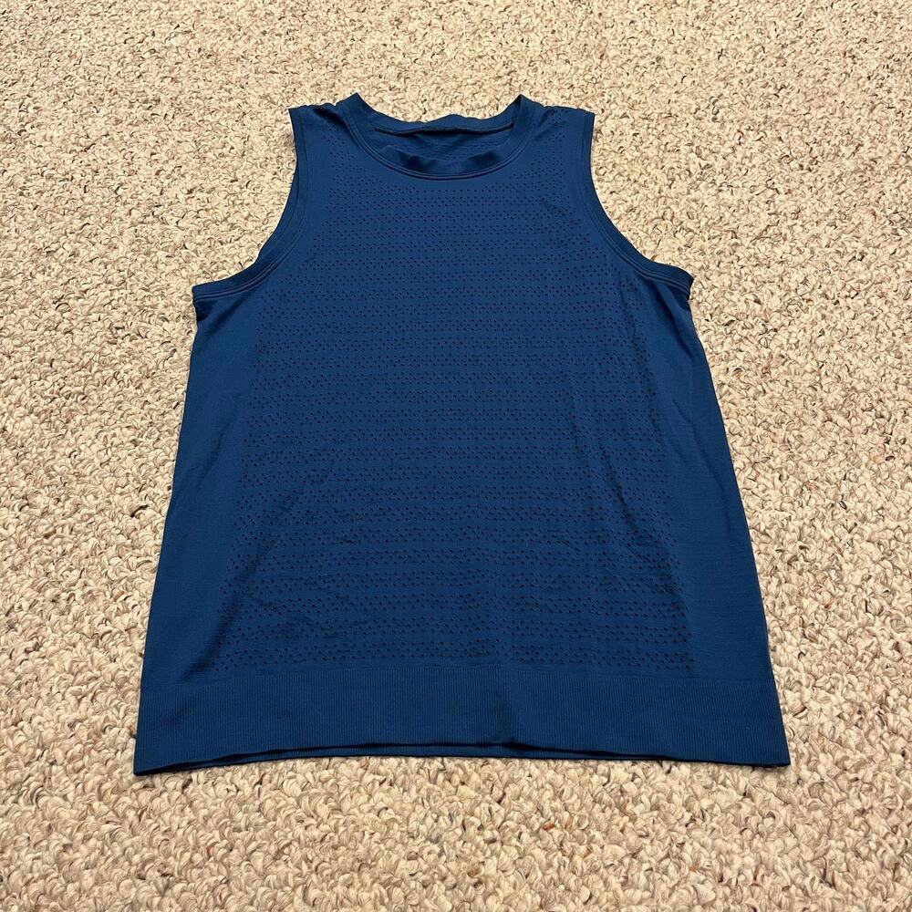 Lululemon Breeze By Muscle Tank Dark Blue 4/6 Athleisure Gym Workout Casual